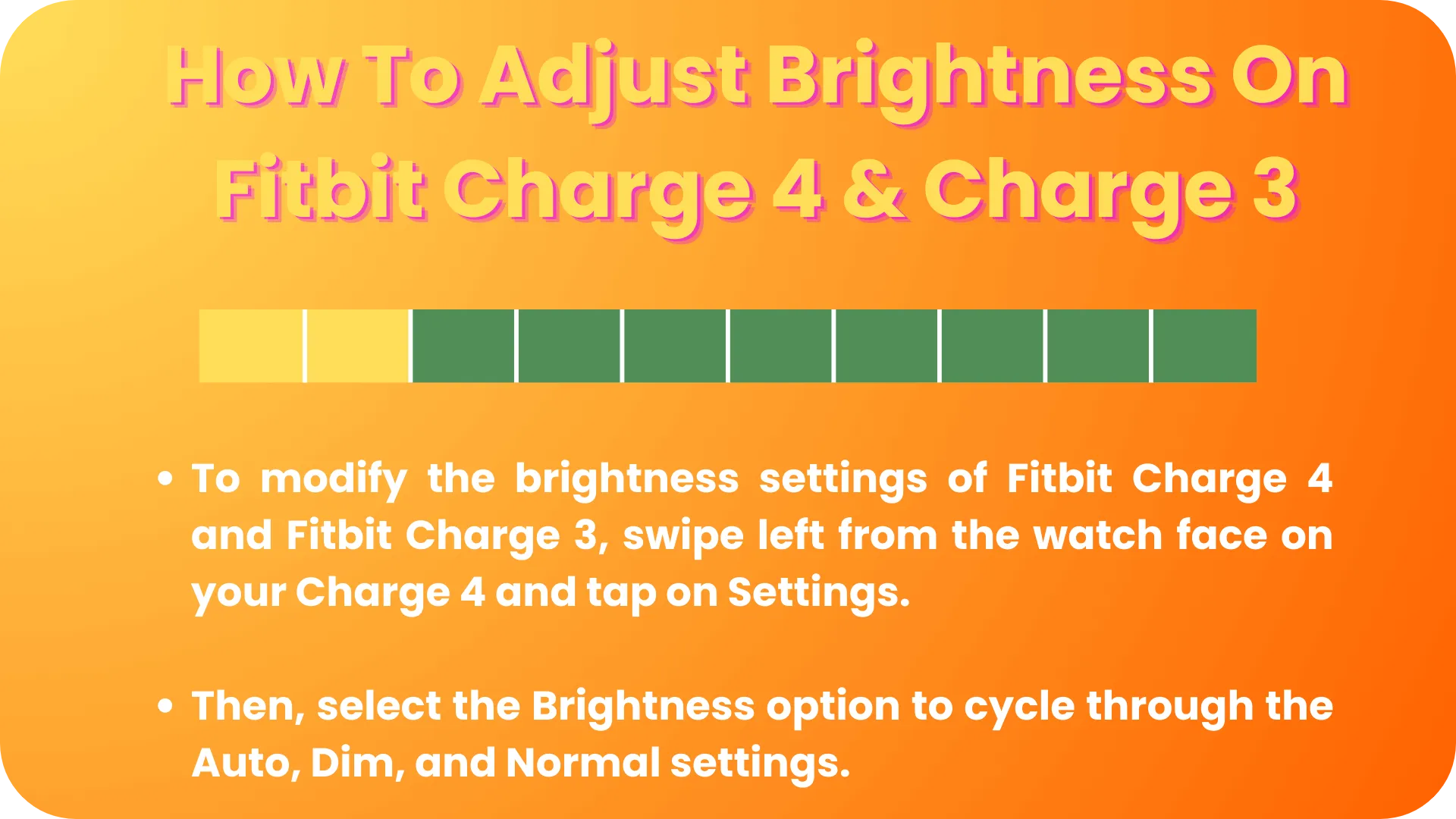 How To Adjust Brightness on Fitbit Charge 4 & Charge 3