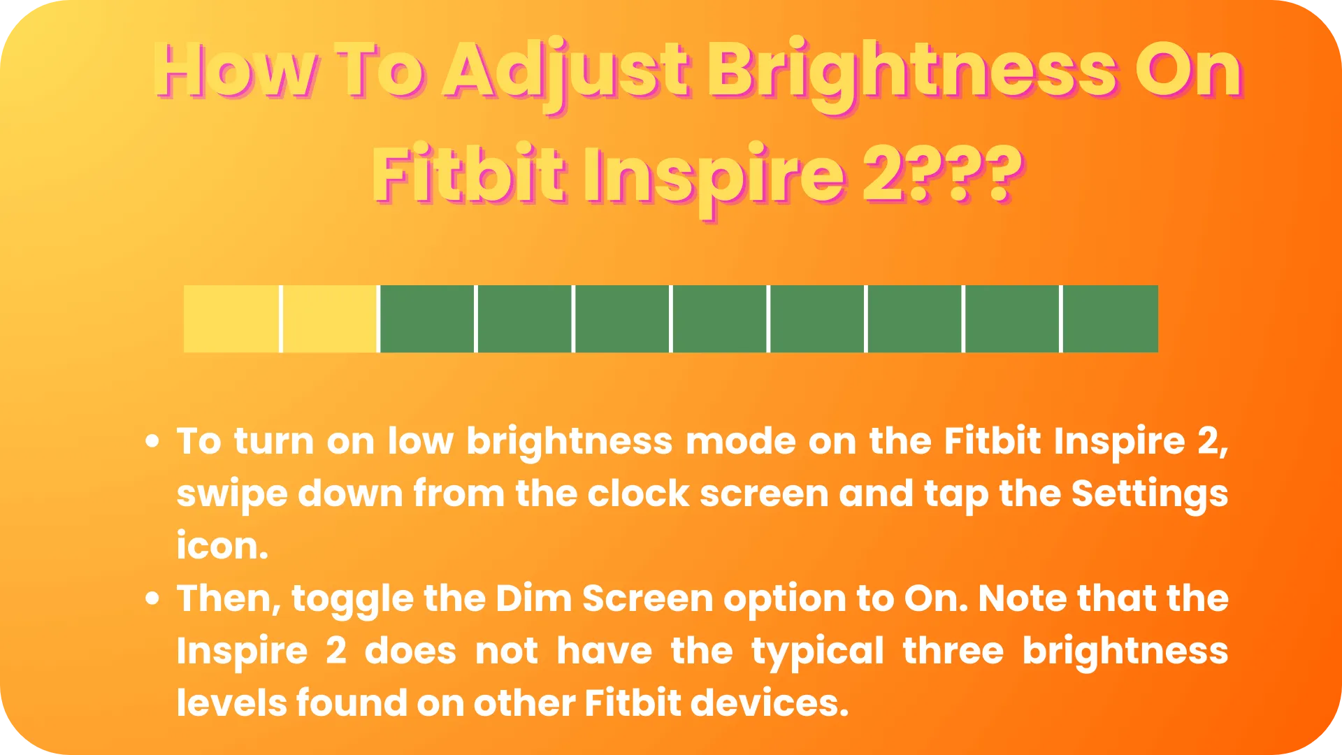 How To Adjust Brightness on Fitbit Inspire 2
