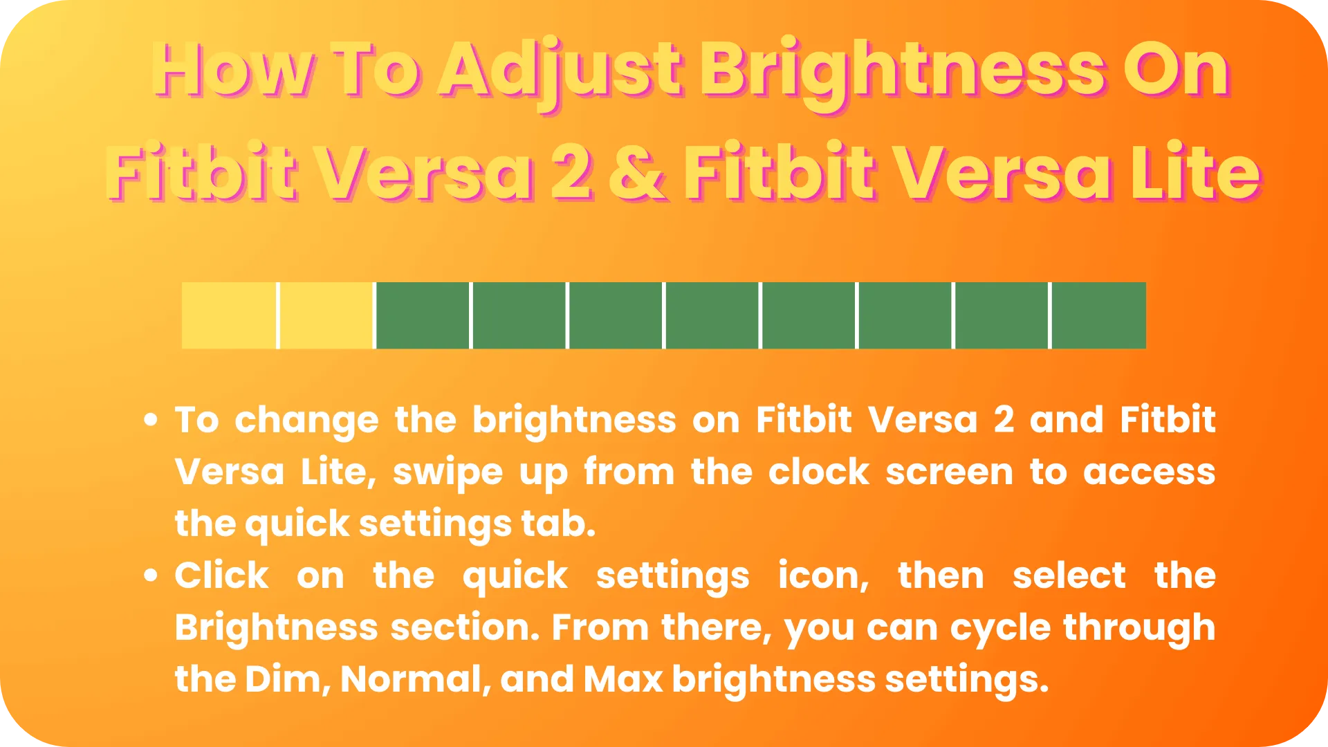 How To Adjust Brightness on Fitbit Versa 2 & Versa Lite