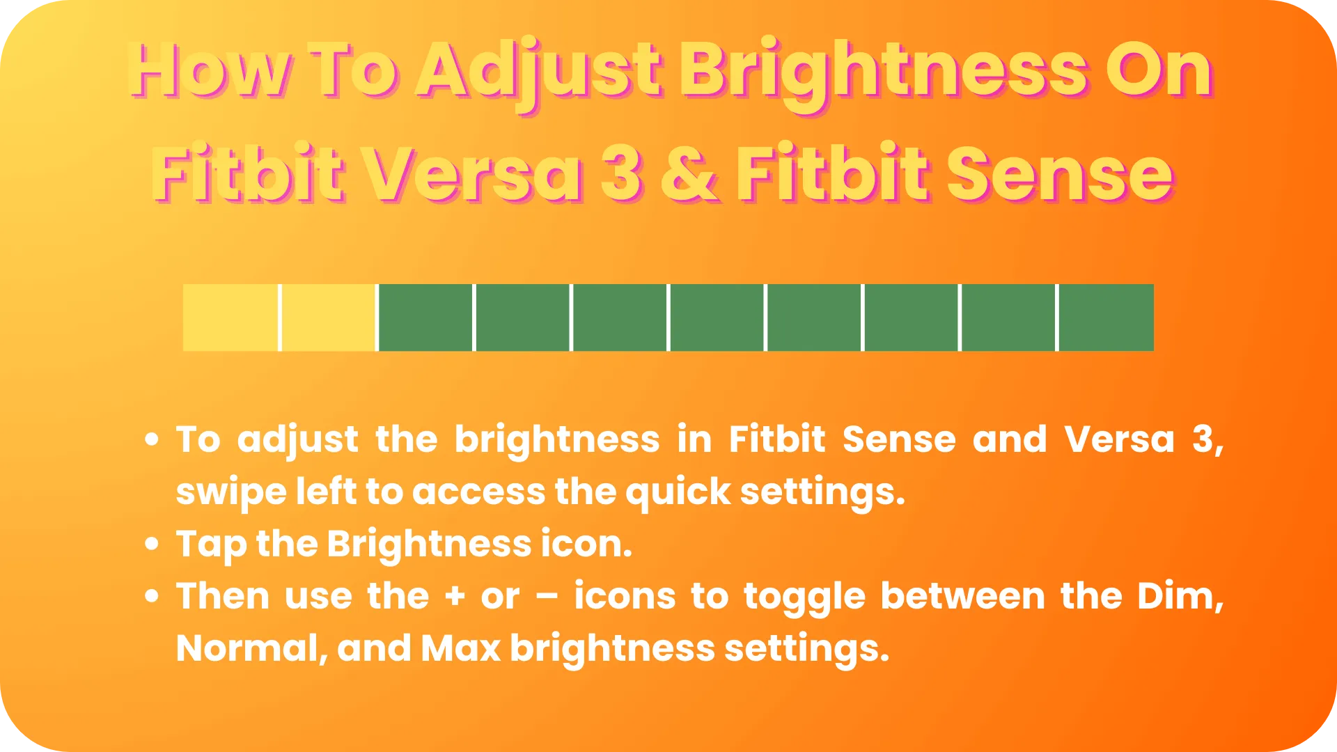 How To Adjust Brightness on Fitbit Versa 3 & Fitbit Sense