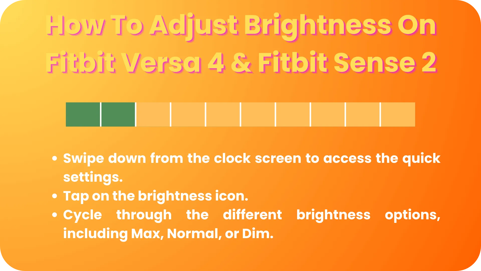 How To Adjust Brightness on Fitbit Versa 4 & Fitbit Sense 2
